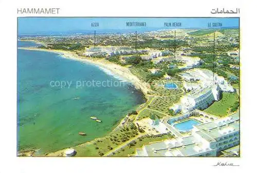 AK / Ansichtskarte  Hammamet Tunesie Kuestenpanorama Hotels Ferienanlagen Strand