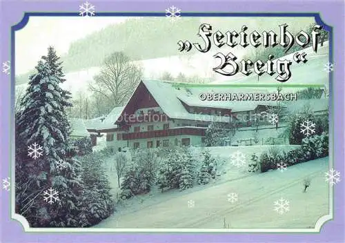 AK / Ansichtskarte  Oberharmersbach Ferienhof Breig Winterpanorama