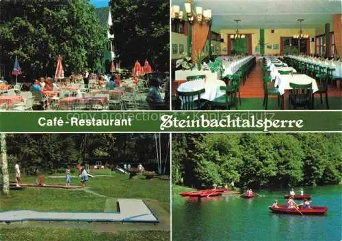 AK / Ansichtskarte  Kirchheim Euskirchen Steinbachtalsperre Café Restaurant Minigolf Bootfahren