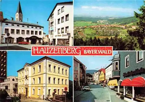 AK / Ansichtskarte  Hauzenberg Niederbayern Motive Stadtzentrum Panorama