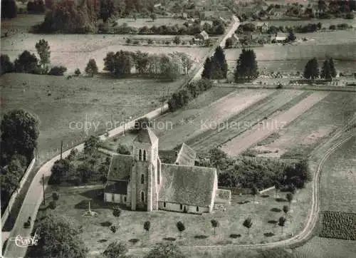 AK / Ansichtskarte  Thoury-Ferottes Fontainebleau 77 Seine-et-Marne Vue aérienne sur l'église