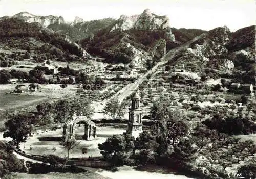 AK / Ansichtskarte  St Remy-de-Provence ARLES 13 Vue panoramique aérienne les Antiques Glanum et Mont Gossier