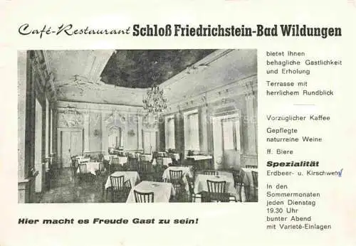 AK / Ansichtskarte  BAD WILDUNGEN Cafe Restaurant Schloss Friedrichstein