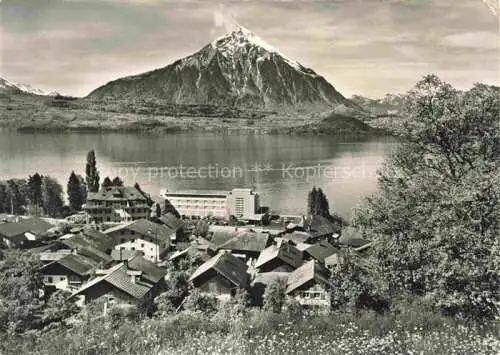 AK / Ansichtskarte  Merligen Thunersee Hotel des Alpes Hotel Beatus Niesen