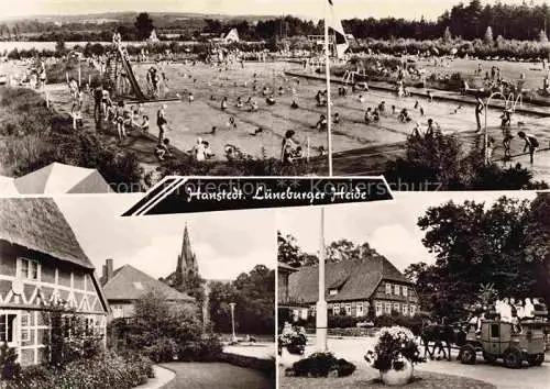 AK / Ansichtskarte  Hanstedt Nordheide Lueneburger Heide Freibad Ortspartien Hochzeitskutsche