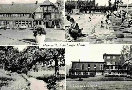 AK / Ansichtskarte  Hanstedt Nordheide Lueneburger Heide Zum Dorfkrug Waldschwimmbad Auetal Erholungsheim Uhlenbusch