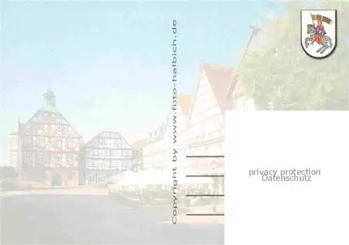 AK / Ansichtskarte  Gruenberg  Hessen Marktplatz Fachwerkhaeuser Altstadt