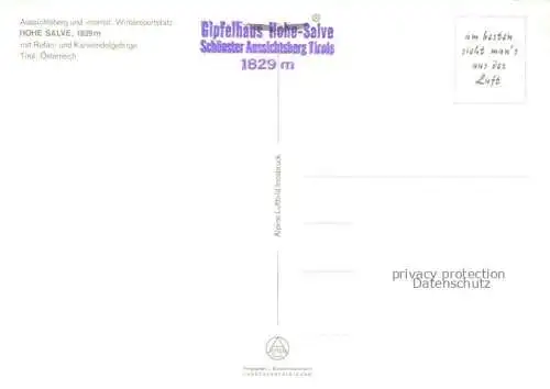 AK / Ansichtskarte  Hohe Salve 1681m AT Panorama Blick ins Inntal Alpenpanorama Rofan- und Karwendelgebirge