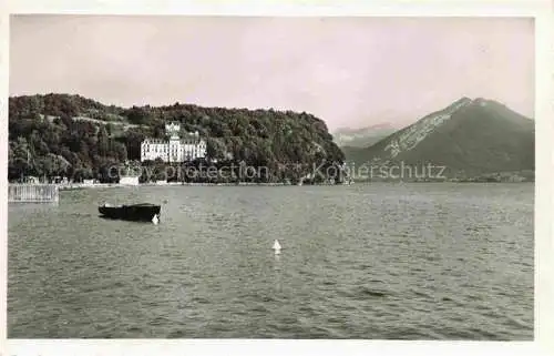 AK / Ansichtskarte  Menthon-Saint-Bernard Annecy 74 Haute-Savoie Hôtel Palace et le Roc de Chère Lac d'Annecy