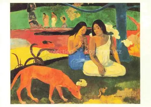 AK / Ansichtskarte  Gauguin Paul Kuenstlerkarte Chien rouge rote Hund Louvre 