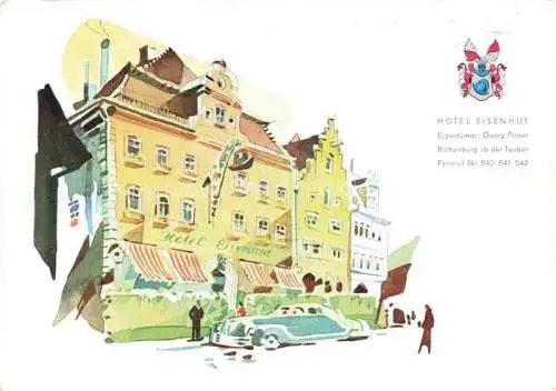 AK / Ansichtskarte  ROTHENBURG   TAUBER Hotel Eisenhut Illustration