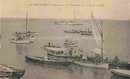 AK / Ansichtskarte  ARCACHON 33 Gironde Départ pour une promenade sur le bassin