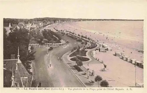 AK / Ansichtskarte  LA-BAULE-SUR-MER La-Baule-les-Pins 44 Vue générale de la plage prise de l'Hôtel Majestic