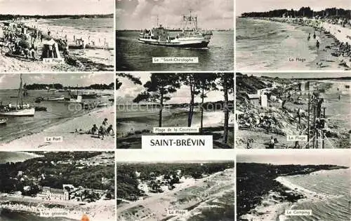 AK / Ansichtskarte  Saint-Brevin-les-Pins Plage Port MS Sein-Christophe Plage de la Courance Camping vue aérienne