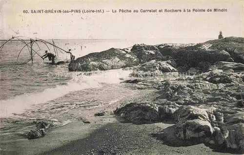 AK / Ansichtskarte  Saint-Brevin-les-Pins La pêche au carrelet et rochers à la Pointe de Mindin