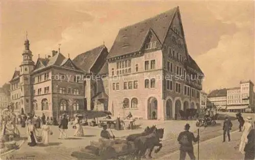 AK / Ansichtskarte  NORDHAUSEN  Harz Thueringen Rathaus und Sparkasse