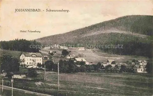 AK / Ansichtskarte  Johannisbad Janske Lazne Boehmen Riesengebirge CZ Schwarzenberg Hotel Felsenburg