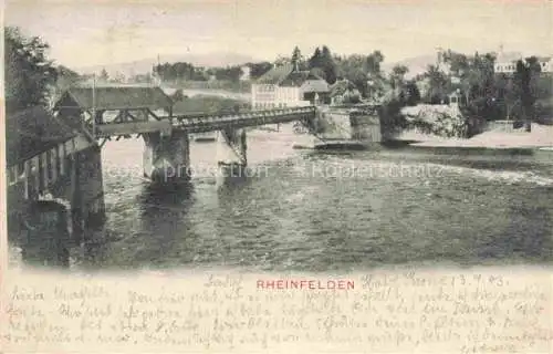 AK / Ansichtskarte  Rheinfelden Baden BW Rheinpartie mit gedeckter Bruecke