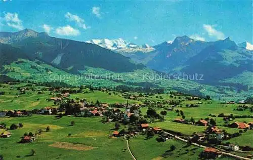 AK / Ansichtskarte  Aeschi Spiez BE Panorama Alpen