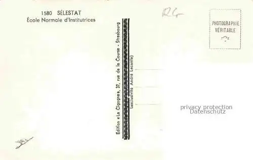 AK / Ansichtskarte  Selestat Schlettstadt 67 Bas-Rhin Ecole Normale d'Institutrices