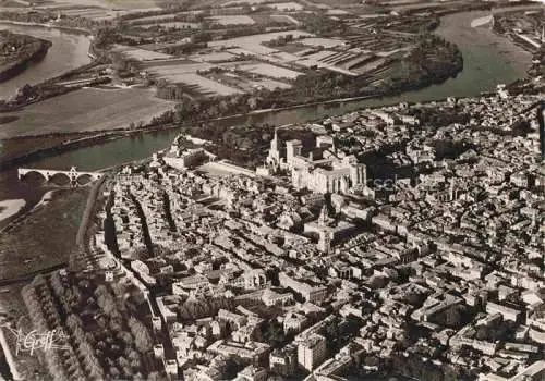 AK / Ansichtskarte  AVIGNON 84 Vaucluse La Ville Palais des Papes Pont Vallée du Rhône vue aérienne