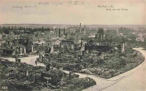 AK / Ansichtskarte  Rethel 08 Ardennes Blick von der Kirche auf zerstoertes Dorf