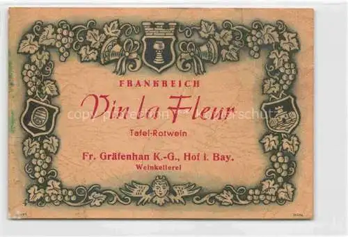 AK / Ansichtskarte  Wein Wine Vin Vino-- Frankreich la Fleur Rotwein FR. Graefenhan