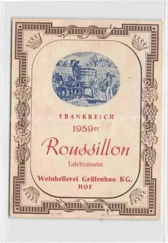 AK / Ansichtskarte  Wein Wine Vin Vino-- Frankreich Rossillon Rotwein Graefenhan