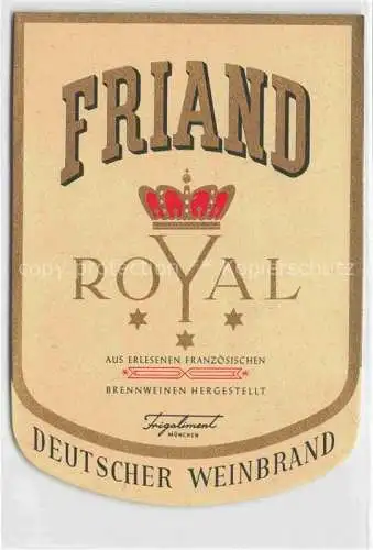 AK / Ansichtskarte  Wein Wine Vin Vino-- Royal Frankreich Deutsche Weinbrand