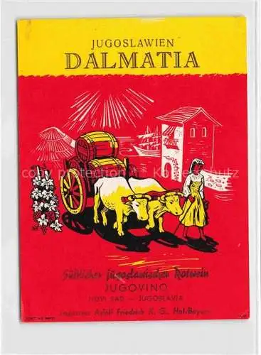 AK / Ansichtskarte  Wein Wine Vin Vino-- Dalmatia Adolf Friedrich Jugoslavia