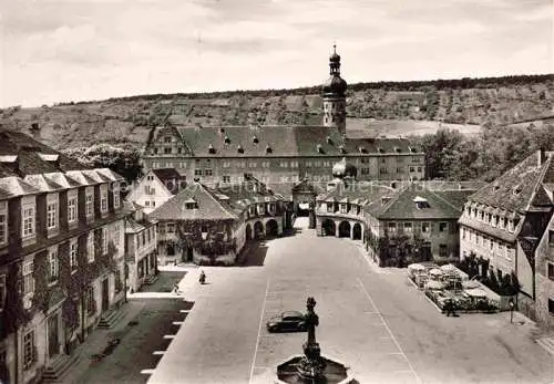 AK / Ansichtskarte  Weikersheim Marktplatz mit Schloss