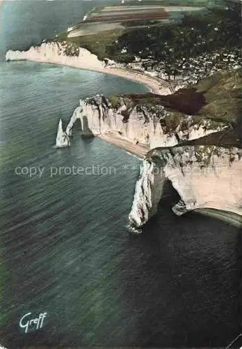 AK / Ansichtskarte  ETRETAT 76 Seine-Maritime Les Trois Portes et l'Aiguille vue aérienne