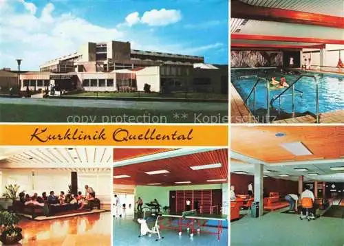 AK / Ansichtskarte  Reinhardshausen Bad Wildungen Kurklinik Quellental Hallenbad Aufenthaltsraum Sporthalle Kegelbahn