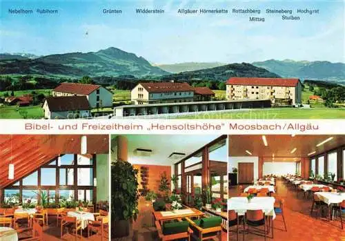 AK / Ansichtskarte  Moosbach Oberallgaeu Sulzberg Bibel- und Freizeitheim Hensoltshoehe Gastraeume Alpenpanorama