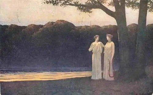 AK / Ansichtskarte  Osbert Alphonse Kuenstlerkarte Au bord de eau soir