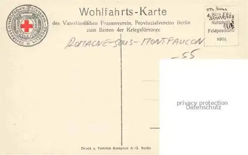 AK / Ansichtskarte  Romagne -sous-Montfaucon 55 Meuse Ein Landwehrmann teilt mit einem hungrigen Franzosenkind seine Mittagssuppe am 22. 10. 1914