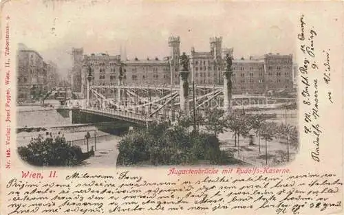 AK / Ansichtskarte  WIEN AT Augartenbruecke mit Rudolfs Kaserne