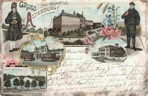 AK / Ansichtskarte  ALTENBURG  (S.A.) Thueringen Schloss Bahnhof Plateau Grosser Teich mit Insel