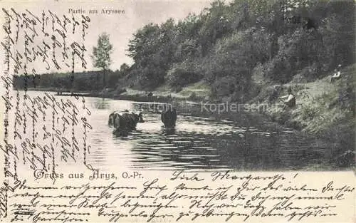 AK / Ansichtskarte  Arys Ostpreussen Orzysz PL Partie am Aryssee