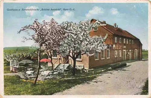 AK / Ansichtskarte  Sora Oberlausitz Wilthen Bautzen Sachsen Gasthaus Schoene Aussicht