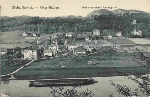 AK / Ansichtskarte  Oberrathen Ober-Rathen Rathen Saechsische Schweiz Diakonissenhaus Felsengrund