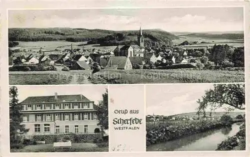 AK / Ansichtskarte  Scherfede Panorama Sanatorium Kanal