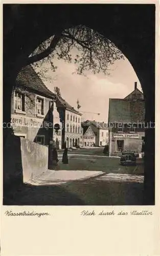 AK / Ansichtskarte  Wassertruedingen Blick durchs Stadttor