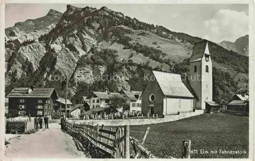 AK / Ansichtskarte  Elm  GL Panorama mit Kirche und Fahnenstock