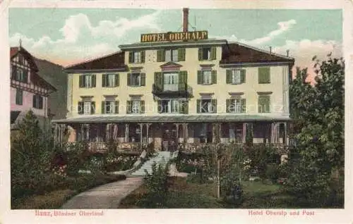 AK / Ansichtskarte  Ilanz Jlanz Glion GR Hotel Oberalp und Post