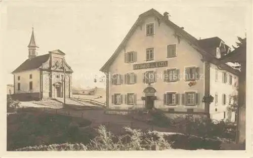 AK / Ansichtskarte  Etzelpass Etzel-Kulm Etzelkulm 1098m SZ Gasthaus und Kapelle St Meinrad