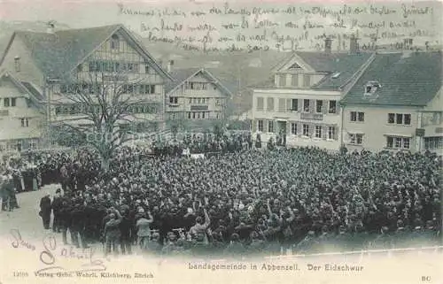 AK / Ansichtskarte  Appenzell IR Landsgemeinde Appenzell Der Eidschwur