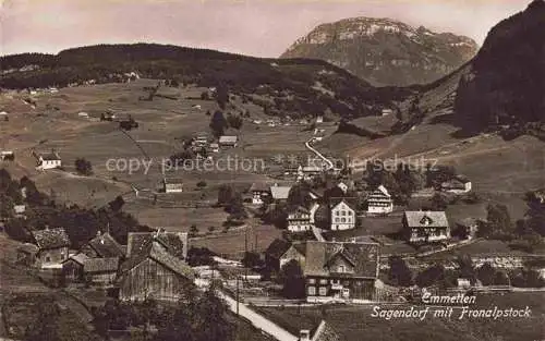 AK / Ansichtskarte  Emmetten Nidwalden NW Sagendorf mit Fronalpstock