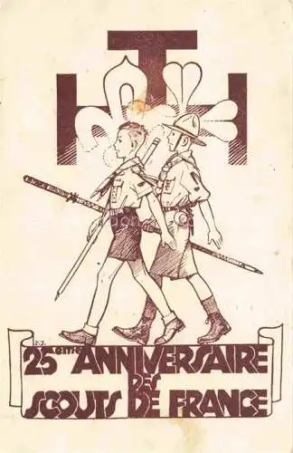 AK / Ansichtskarte  Pfadfinder Scouts-- Anniversaire scouts France