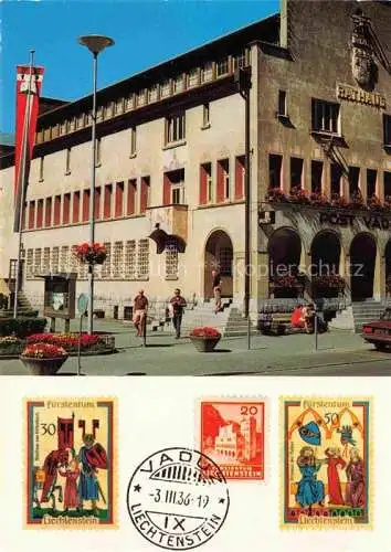 AK / Ansichtskarte  Vaduz Liechtenstein FL Rathaus Postamt 